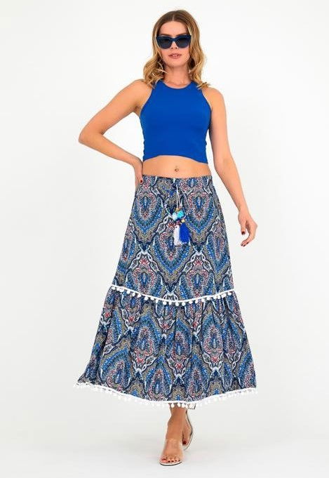 Fusta Ampla Vale Woman | Imprimeu Oriental
