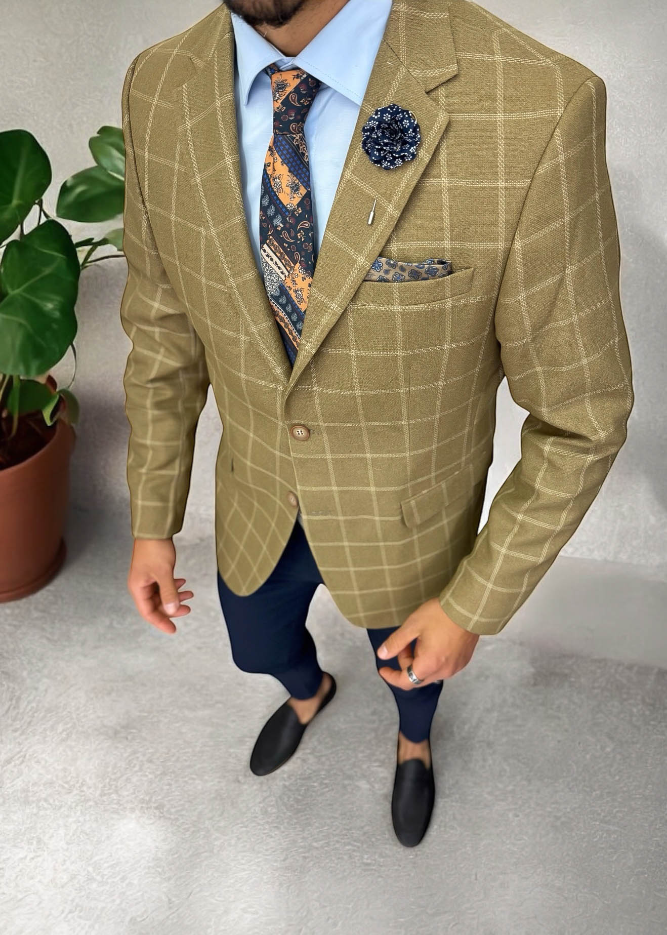 Sacou Barbati Slim Fit Maro Carouri 3259