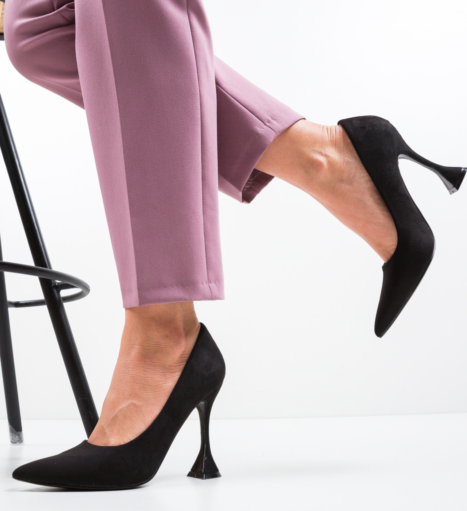 Pantofi Jorio Negri cu Toc Eleganți - imagine 3