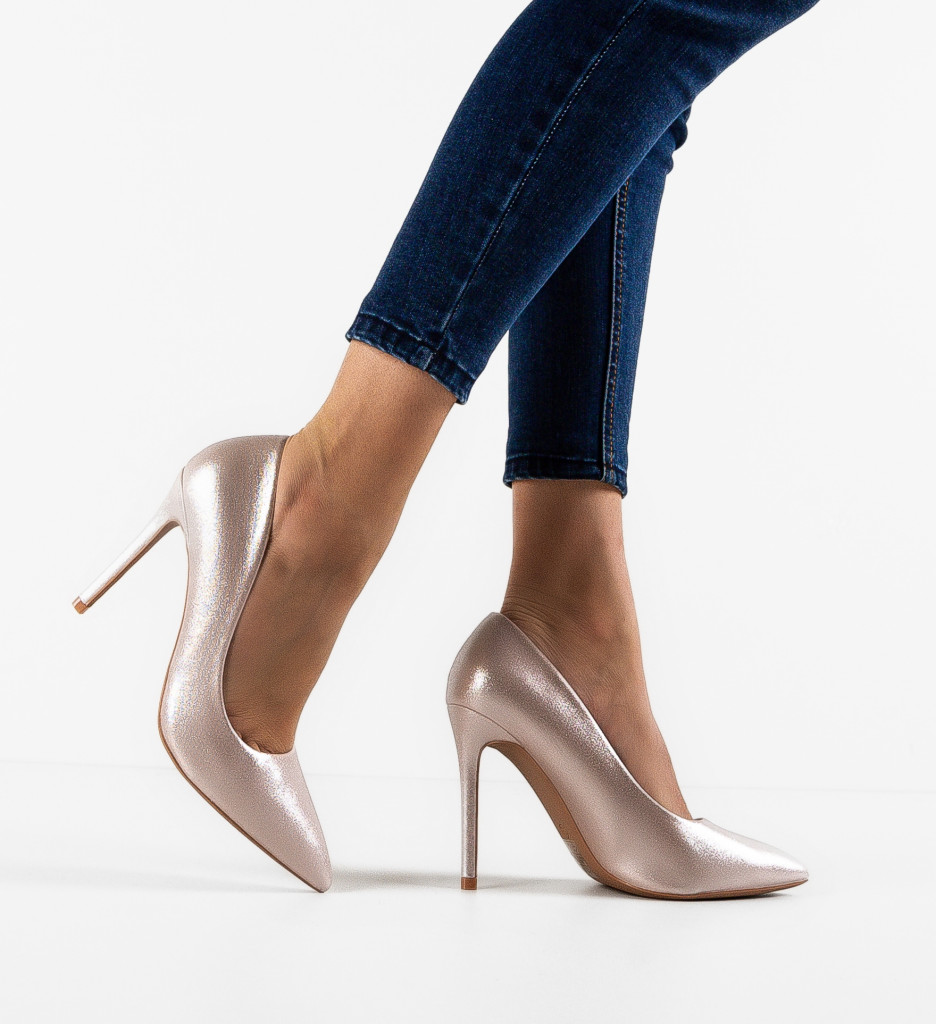 Pantofi cu toc Silica Roz - Eleganță și Stil - imagine 3
