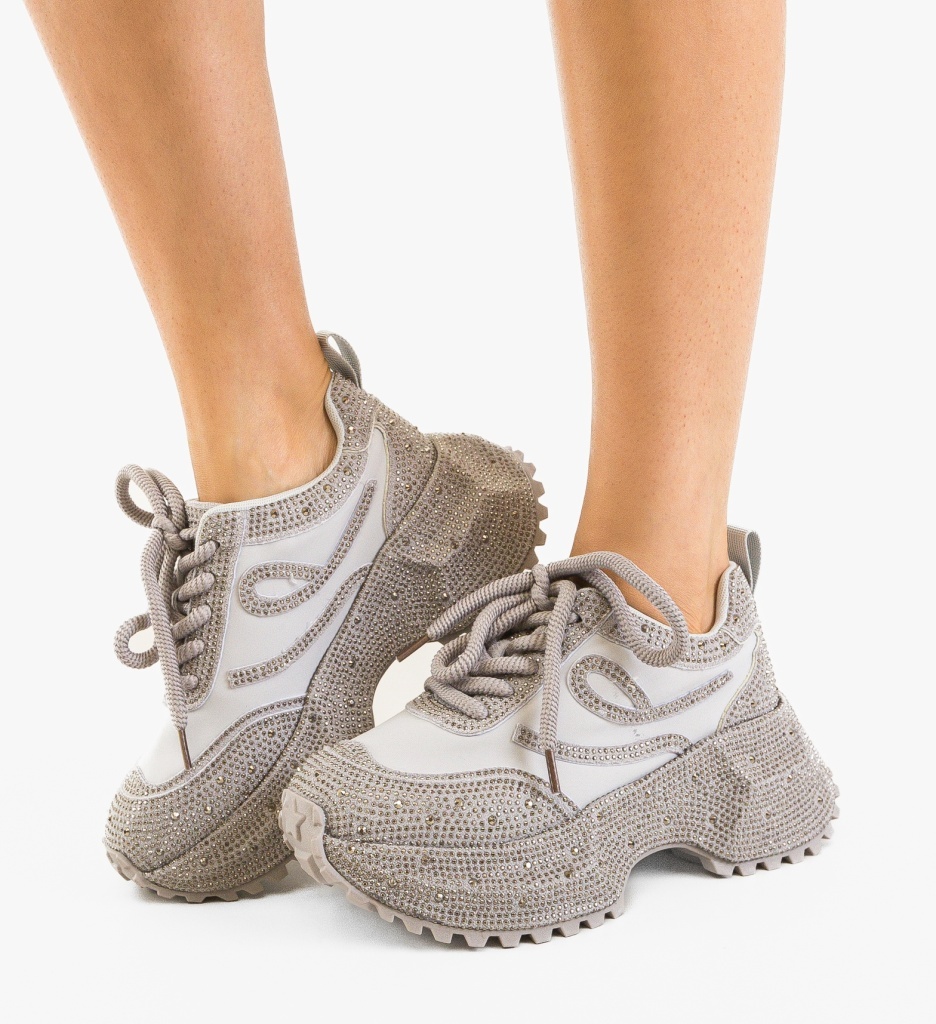 Sneakers dama Teea Gri | Confort Sport - imagine 3