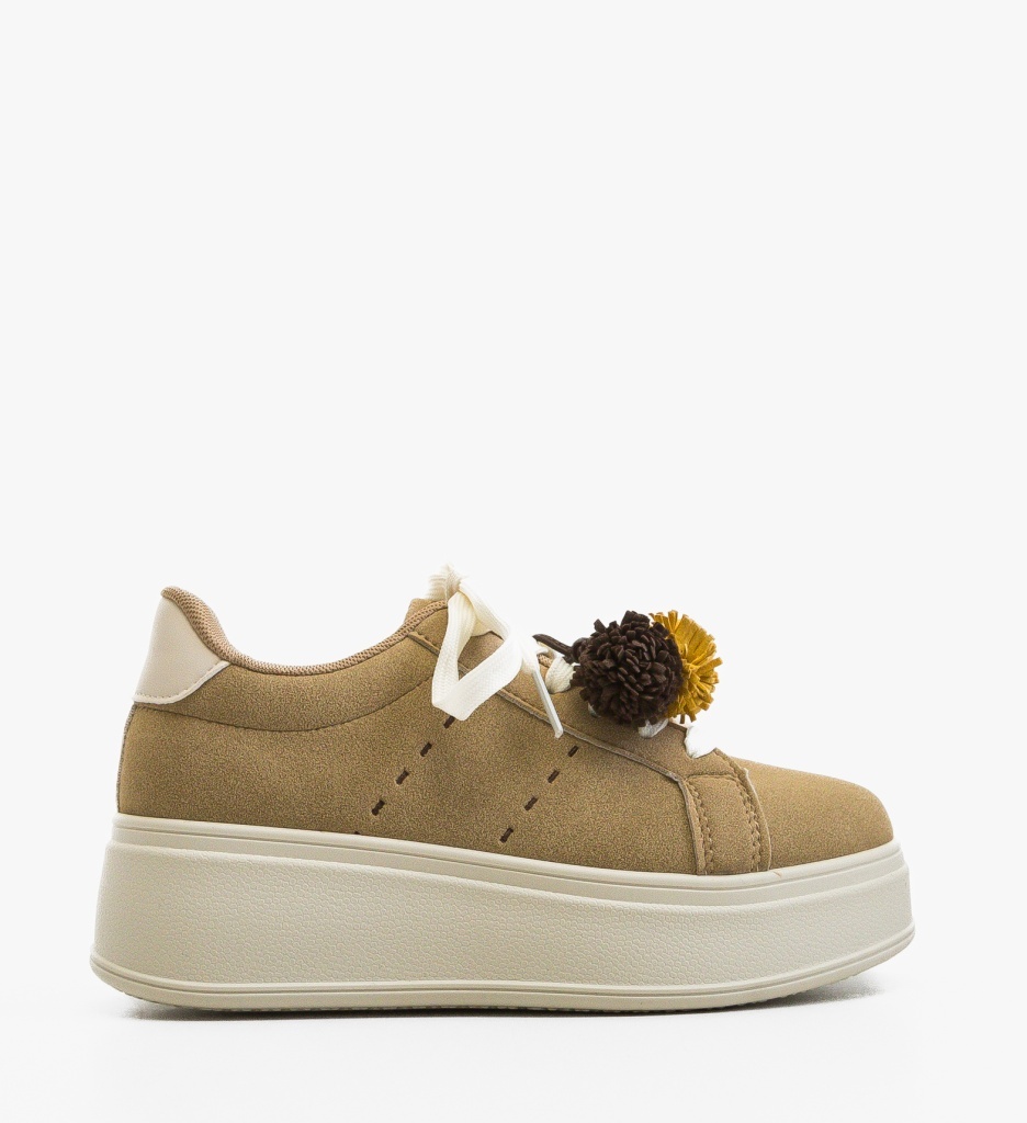 Sneakers Dama Kukar Khaki – Confort și Stil Sport - imagine 6