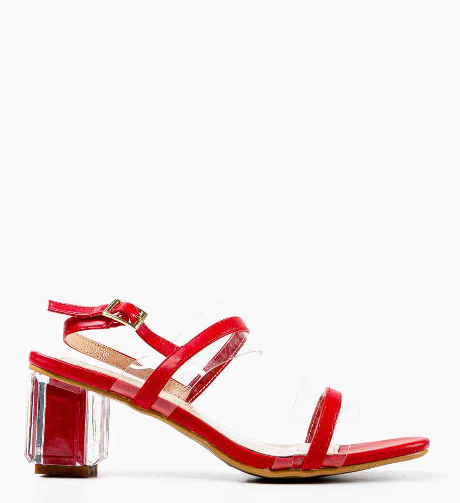 Sandale Toc Rosii Stil Martens | Design Unic - imagine 6