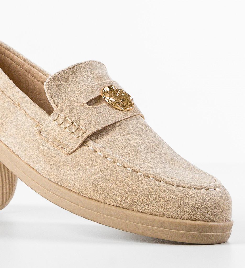 Pantofi Casual Dama Citrin Bej Confort - imagine 7