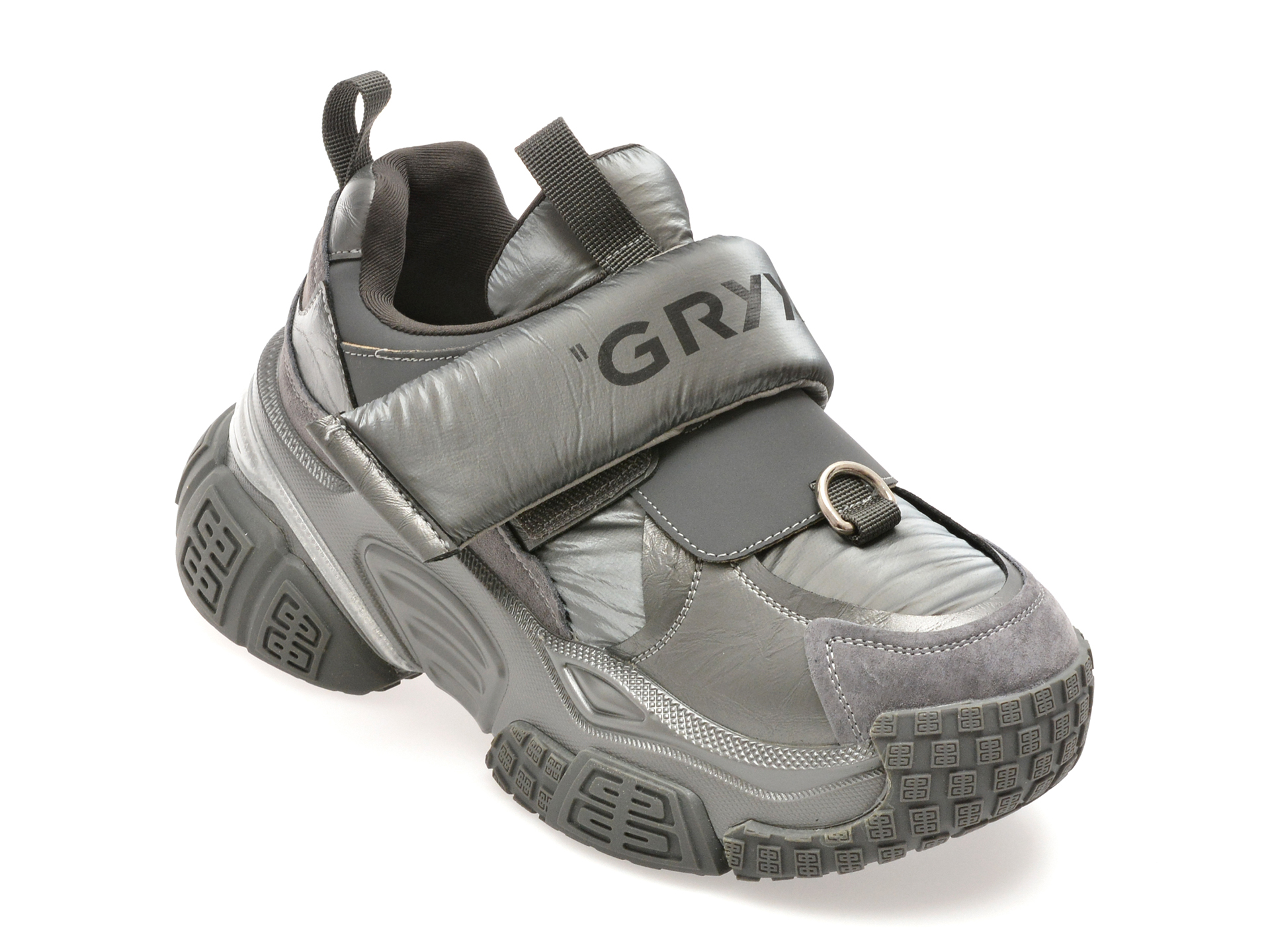 Pantofi GRYXX Gri cu Velcro | Confort și Stil Zilnic