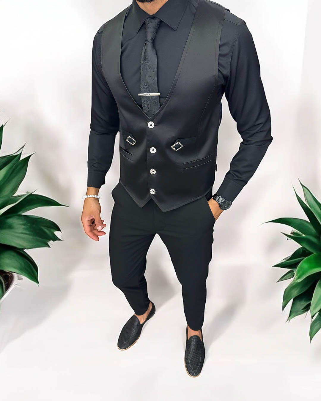 Compleu Barbati Elegant Vesta si Pantaloni