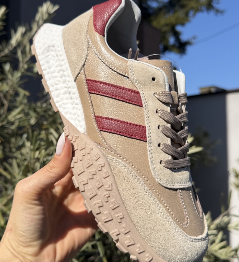 Sneakers Dama Forale Bej - Confort și Stil - imagine 13
