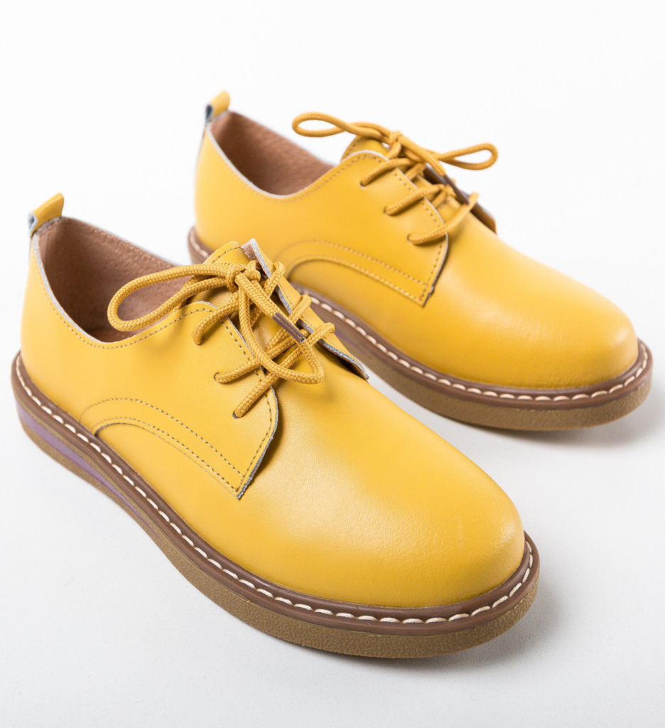 Pantofi Casual Doria Galbeni - Confort și Stil - imagine 5