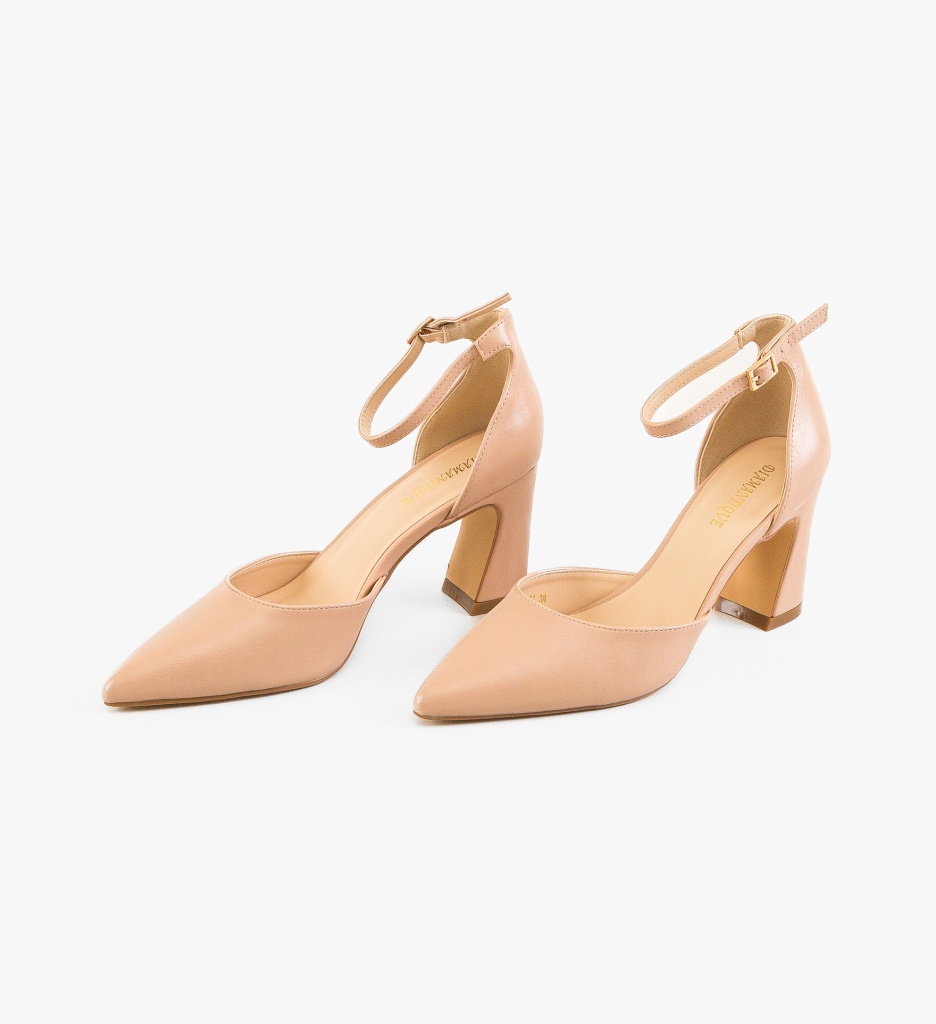 Pantofi cu toc Jeremy Bej - Eleganta si Stil - imagine 5