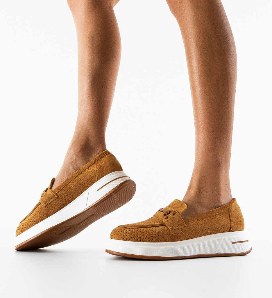 Pantofi Casual Ekine Camel - Confort și Stil