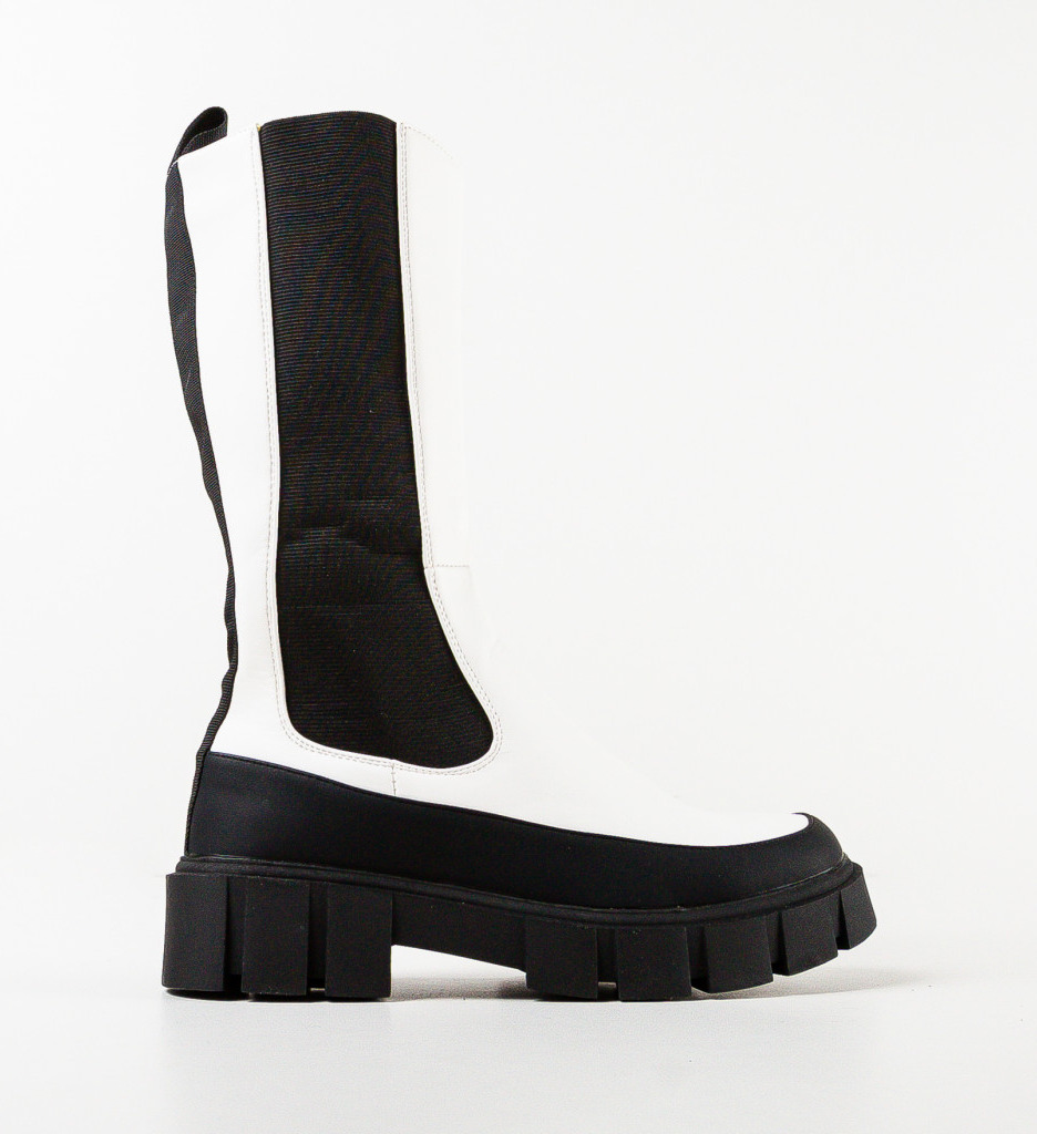 Cizme Dama Caoimhe Albe | Eleganță și Stil - imagine 2