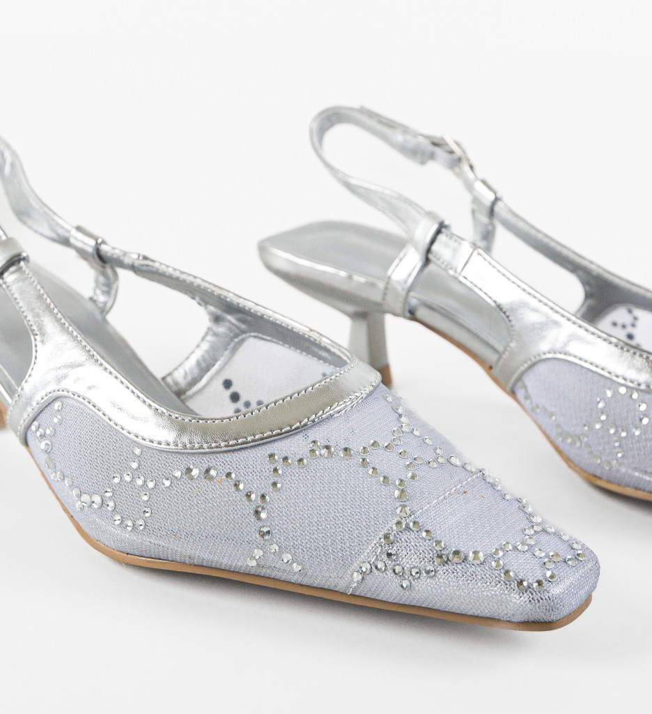 Pantofi Toc Argintii - Eleganță și Stil - imagine 6