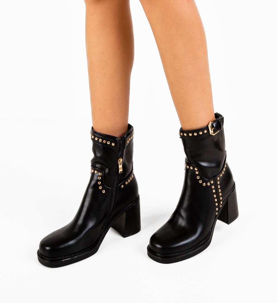 Botine Dama Jade Negre - Eleganță și Stil - imagine 2