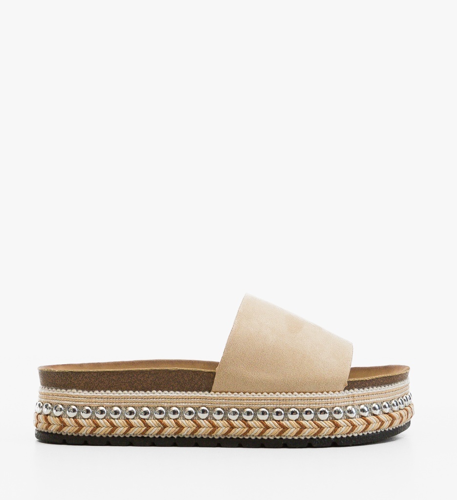 Papuci Dama Patyna Bej - Confort & Stil Casual - imagine 6
