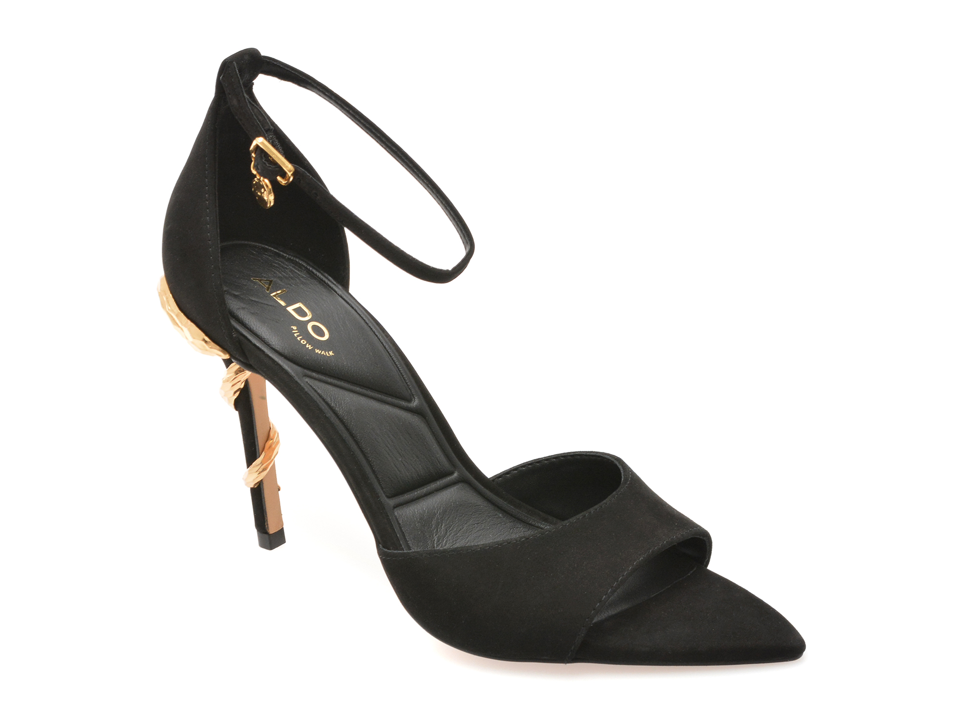 Sandale ALDO MEDEZA 001 Negre Nabuc Elegante