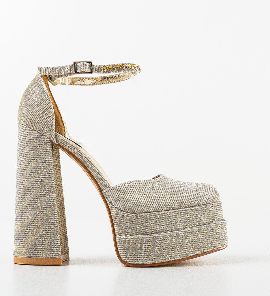 Pantofi cu Toc Kierran Aurii 2 - Eleganță - imagine 6