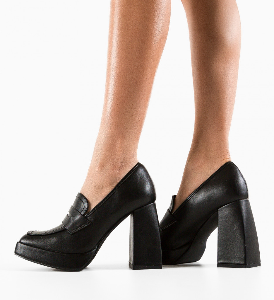 Pantofi Dama Pruit Negri cu Toc Eleganți - imagine 5