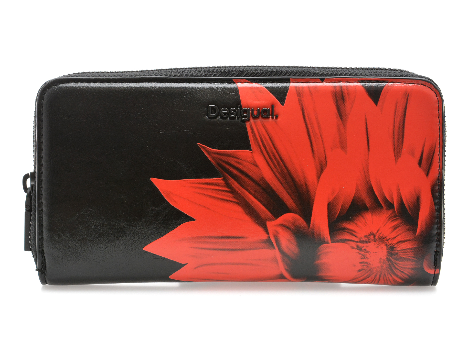 Portofel Desigual negru eco-leather WAYP43
