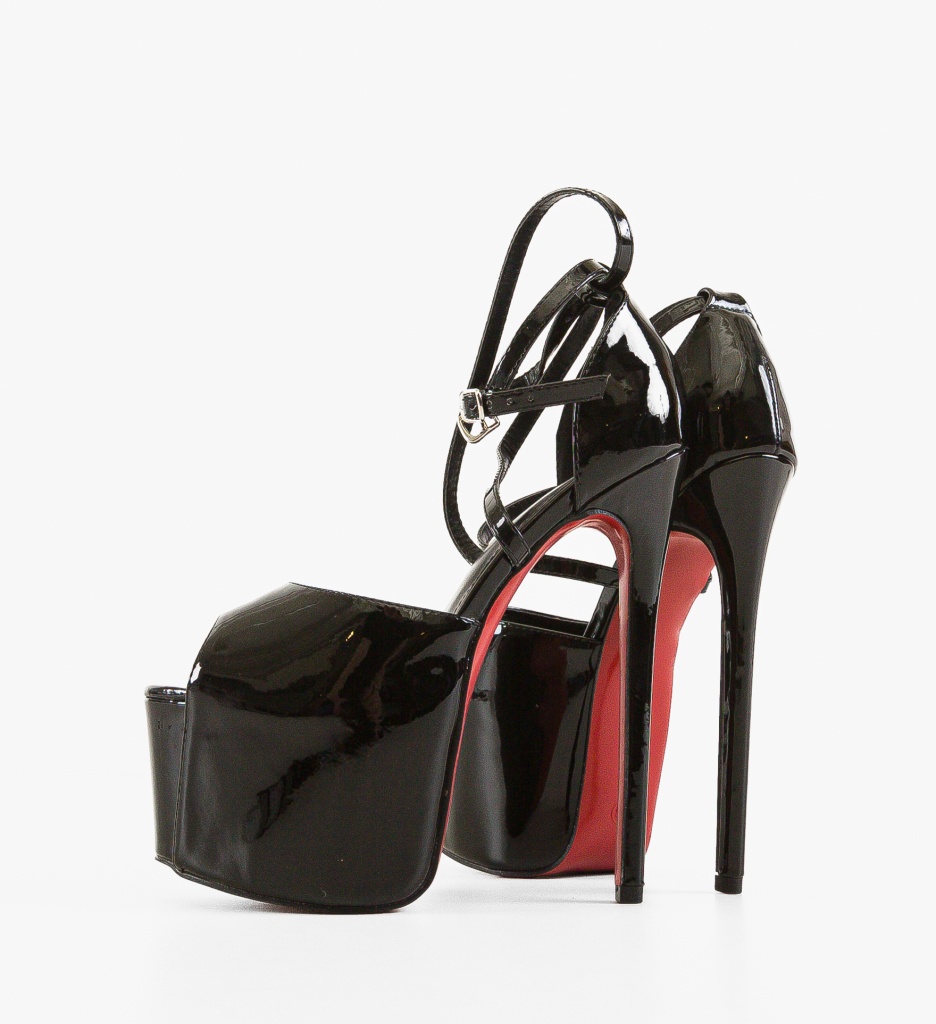 Sandale cu Toc Akatosh Negre | Eleganță Asigurată - imagine 3