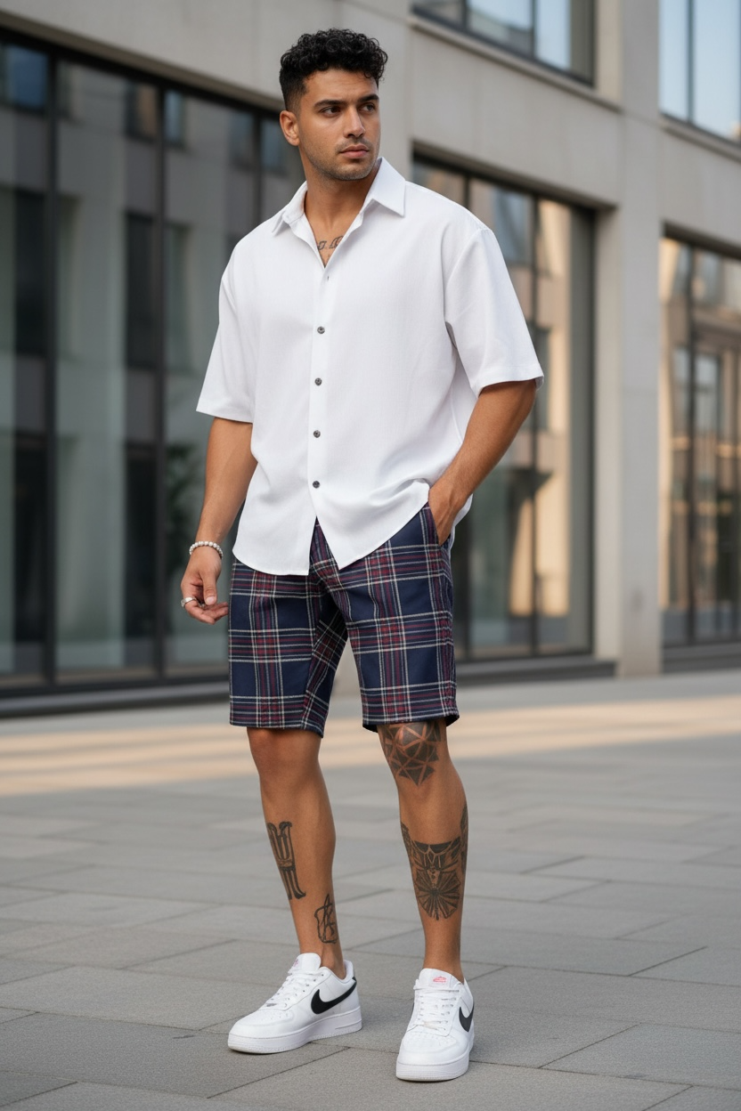 Pantaloni scurți casual cu imprimeu | Confort modern - imagine 2