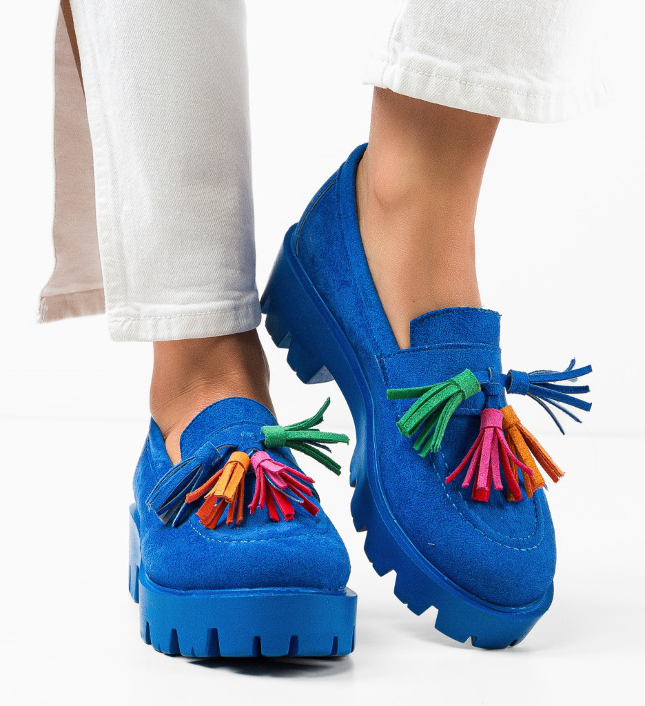 Pantofi Casual Dama Albastri - Confort și Stil