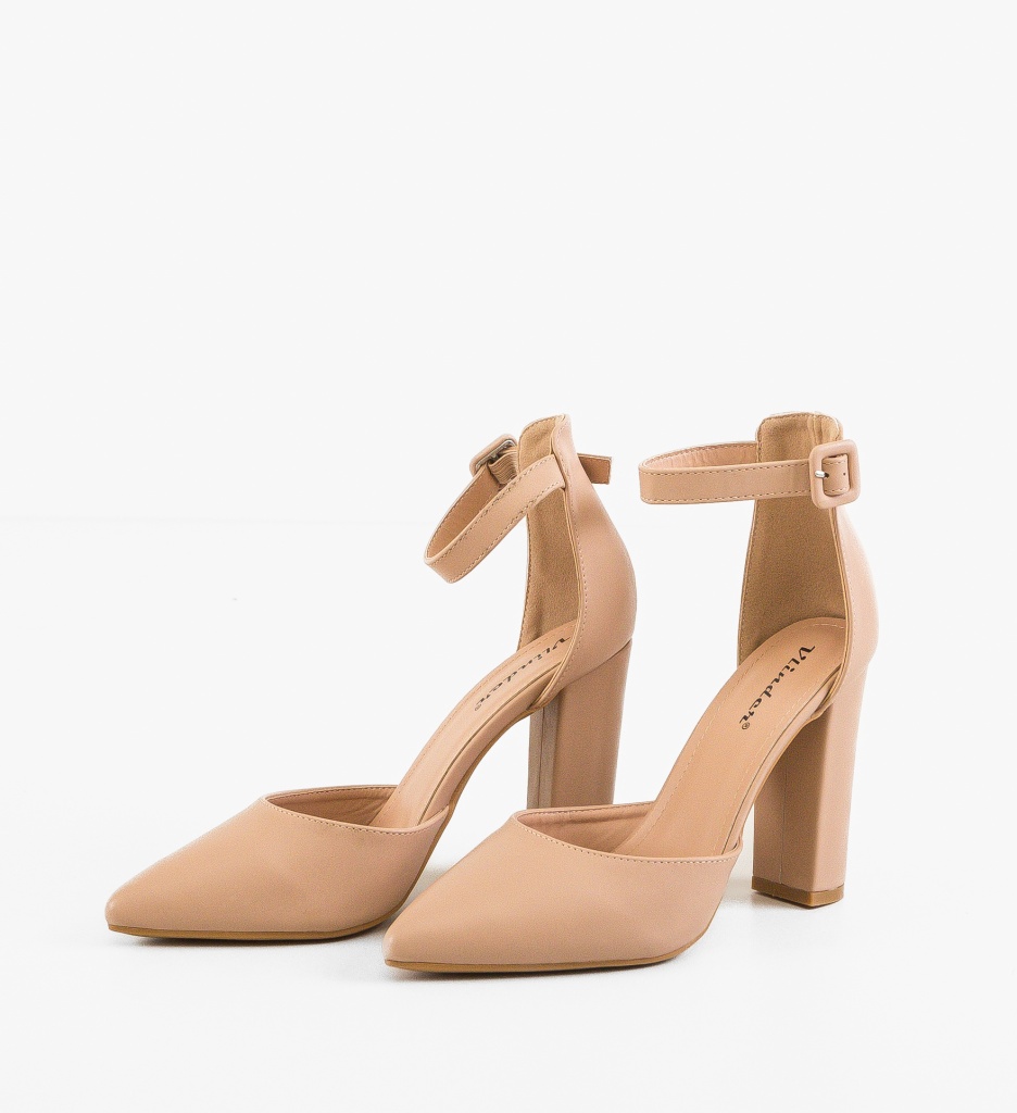 Pantofi cu Toc Anjali Bej | Stil & Eleganță - imagine 4
