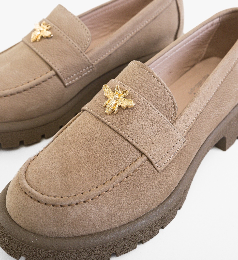 Pantofi Casual Dama Fosere Khaki - imagine 4
