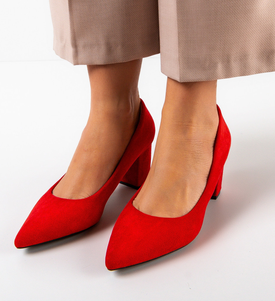 Pantofi dama Monty Rosii cu Toc - Eleganță Maximă - imagine 4