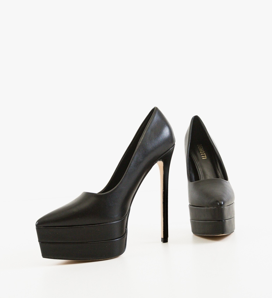 Pantofi Toc Eleganți Heath Negri - imagine 6