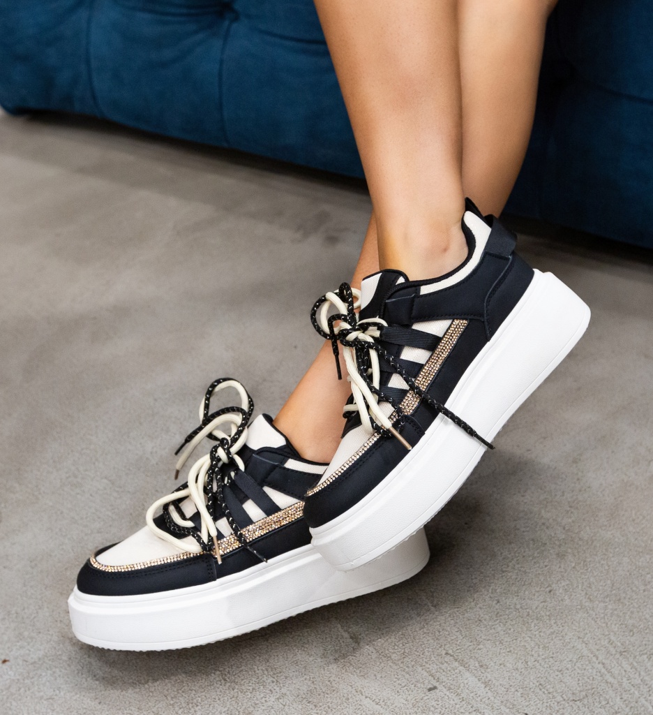 Sneakers Dama Parveen Negri - Confort & Stil - imagine 4