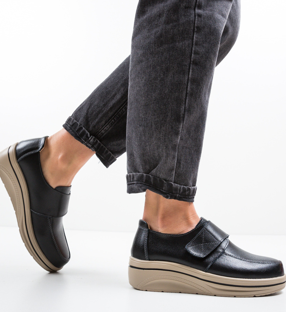 Pantofi Sport Hausberg Negri - Confort Urban