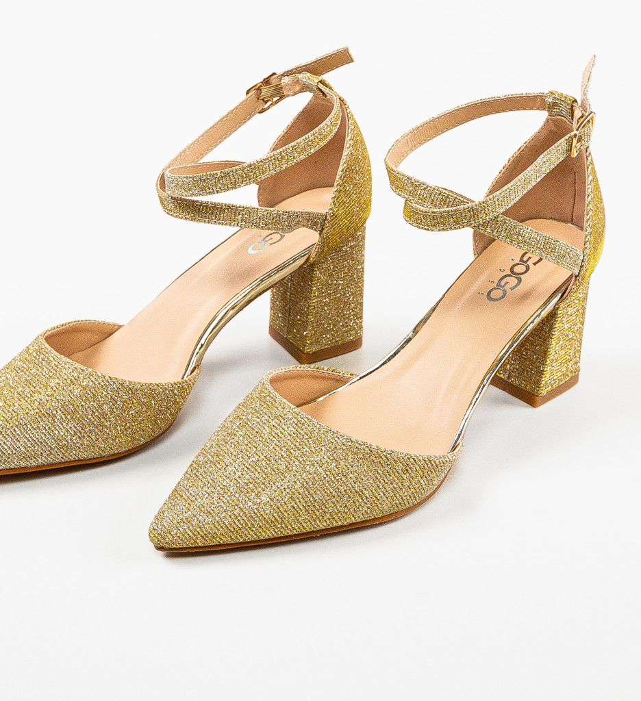 Pantofi Shams Aurii - Eleganță la fiecare pas - imagine 6