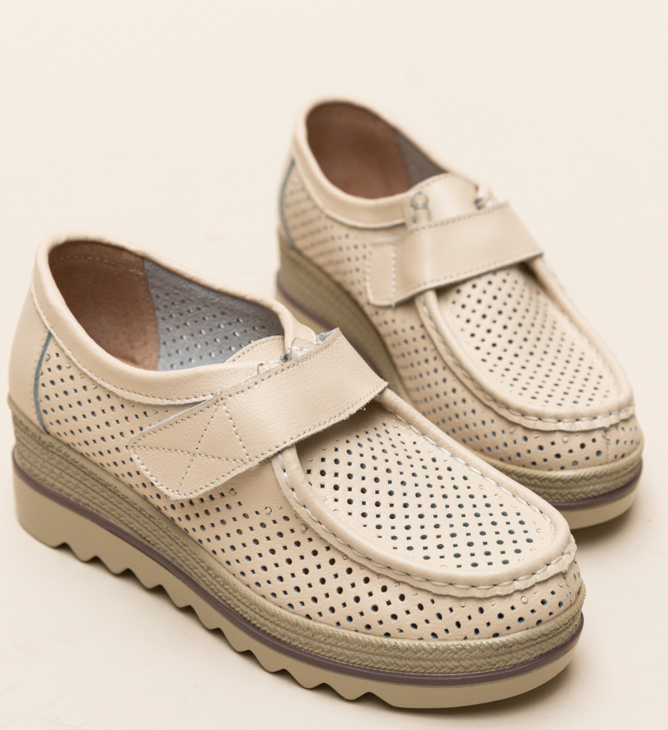 Pantofi Casual Histria Bej - Confort și Stil - imagine 5