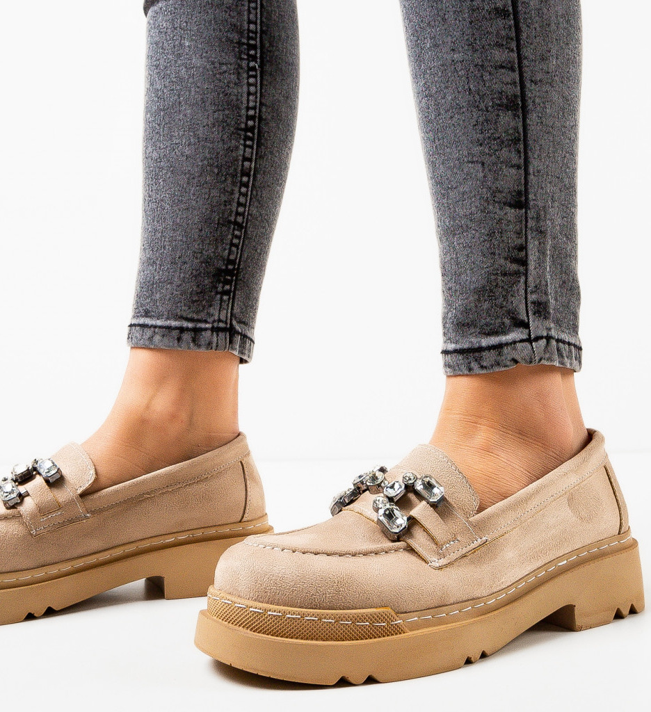 Pantofi Casual Maraya Bej | Stil & Confort - imagine 3