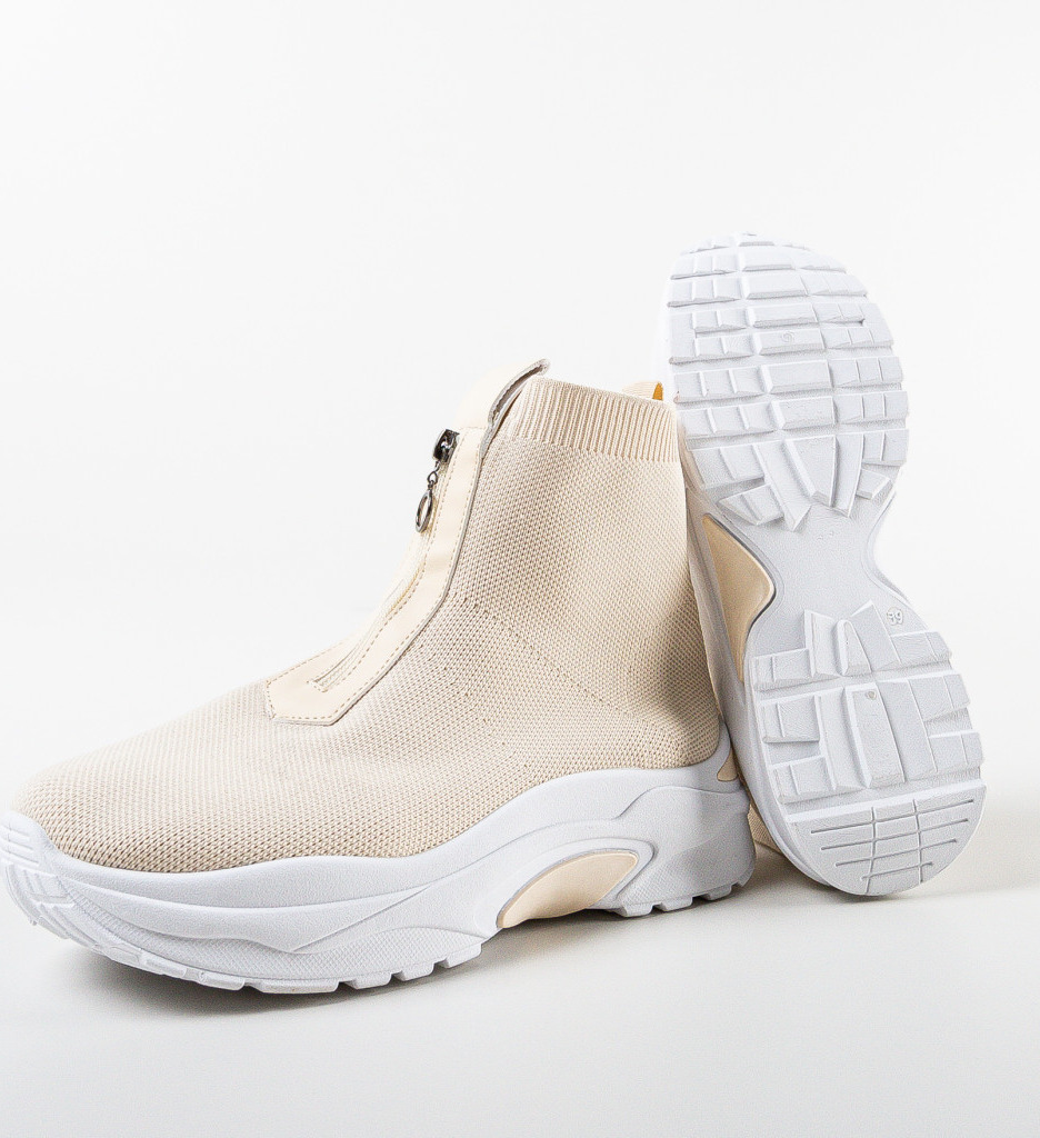 Sneakers Dama Eshan Bej - Confort și Stil - imagine 8