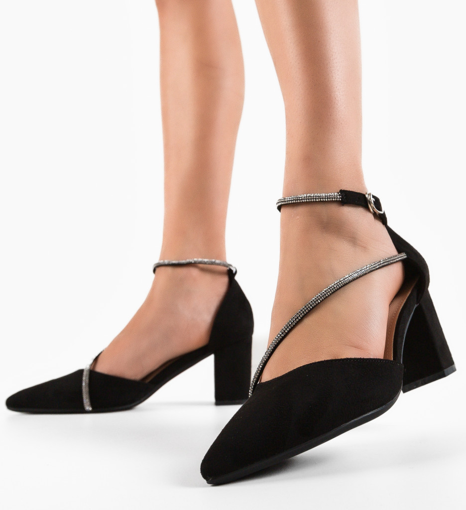 Pantofi cu toc Zayat Negri - Eleganță și Stil - imagine 6