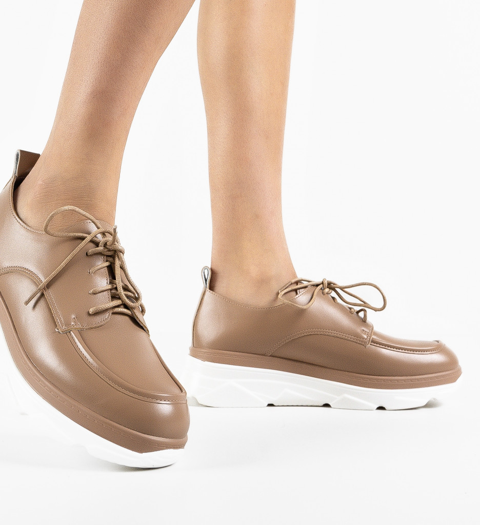 Pantofi Casual Dama Frelly Khaki | Stil & Confort - imagine 3