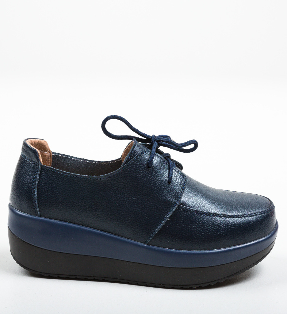 Pantofi Casual Cream Bleumarin - Confort Zilnic - imagine 6