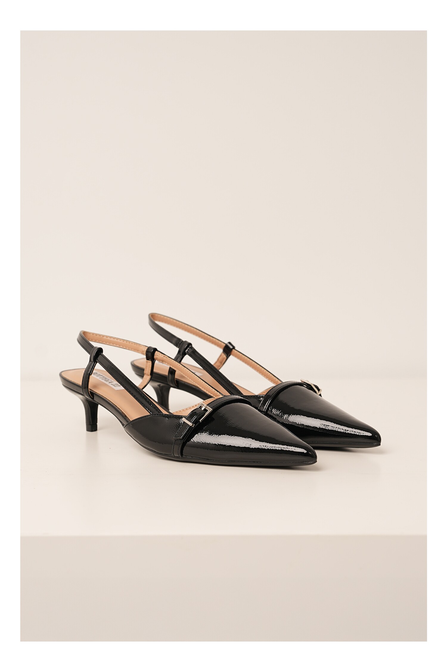 Pantofi Eleganti cu Toc Jos din Piele Ecologică