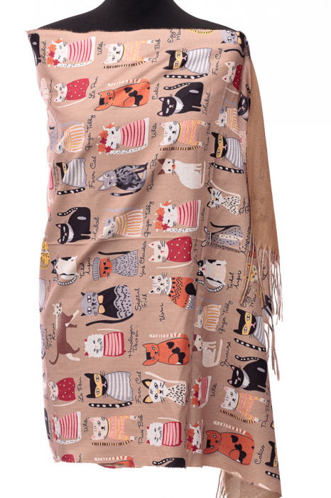 Esarfa Casmir Shopika | Imprimeu Pisicute