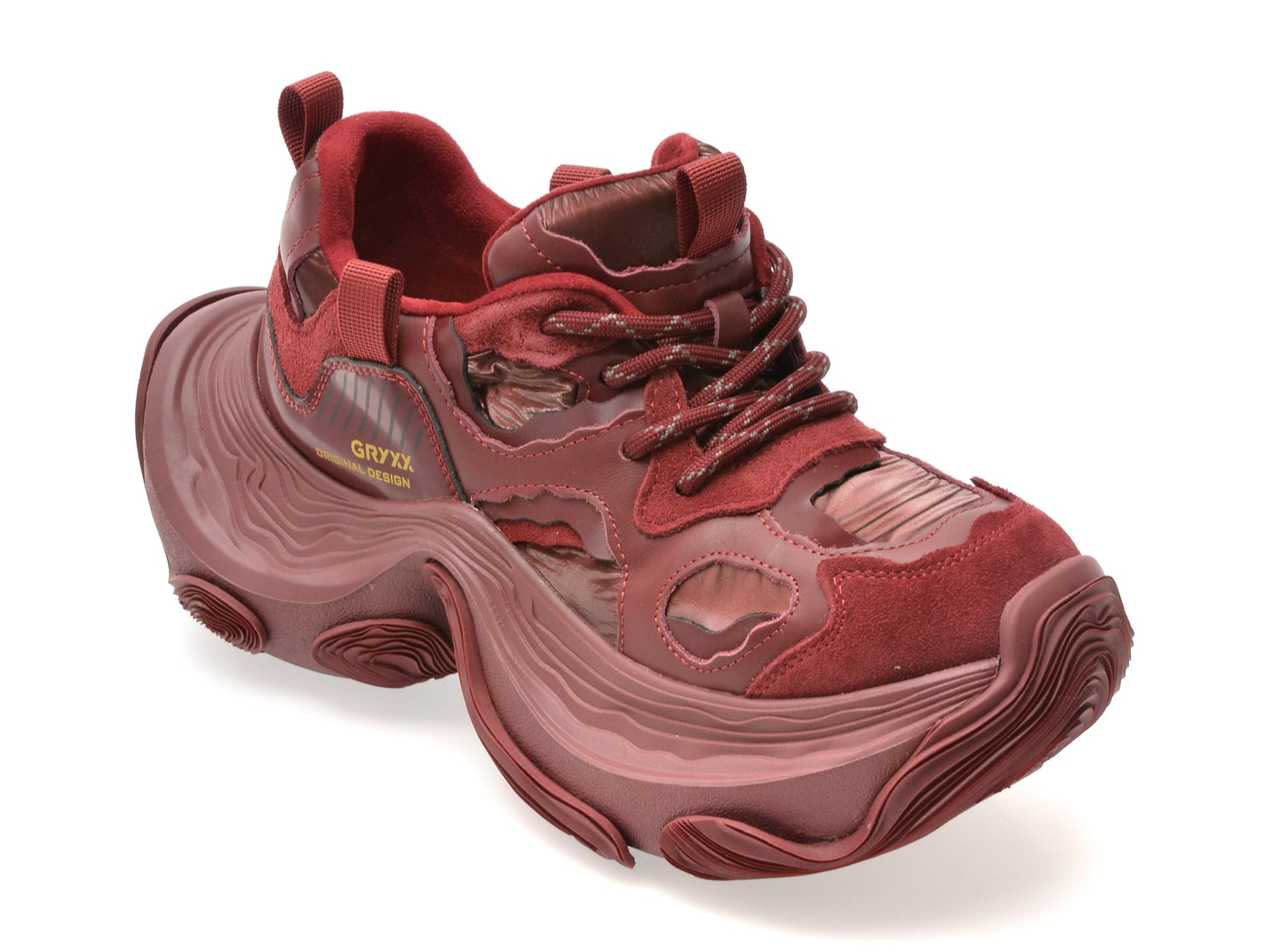 Pantofi Sport Gryxx Piele Naturală Visinii