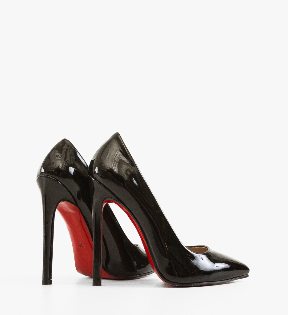 Pantofi Kargora Negri Eleganți cu Toc - imagine 4