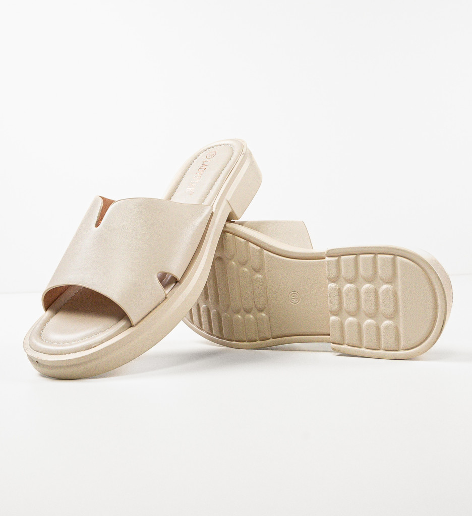 Papuci Dama Cali Bej - Confort și Eleganță - imagine 6