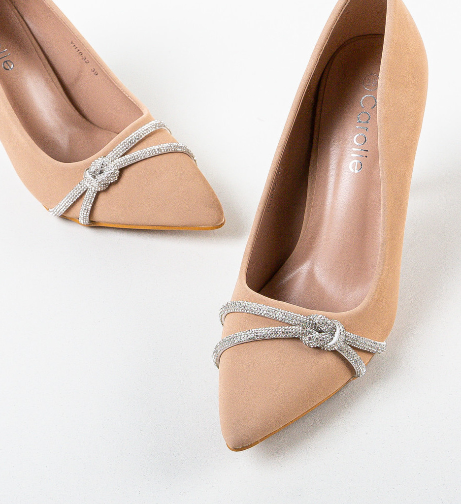 Pantofi Dama Ajan Bej | Eleganță și Stil - imagine 6
