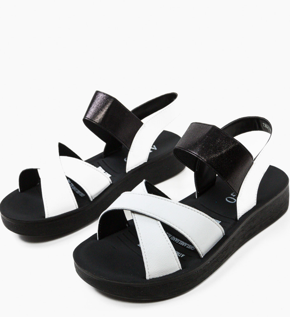 Sandale Dama Brina Albe Elegante - imagine 6