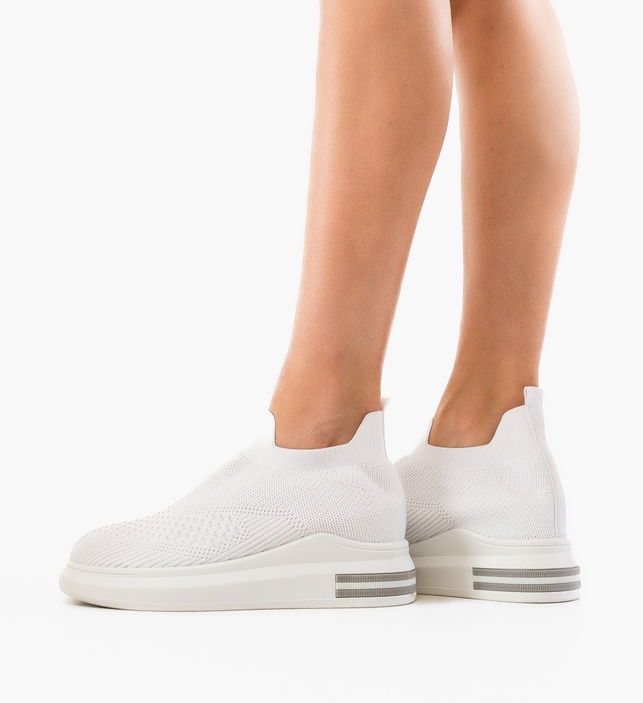 Sneakers Dama Tyvbar Albi | Confort și Stil - imagine 2