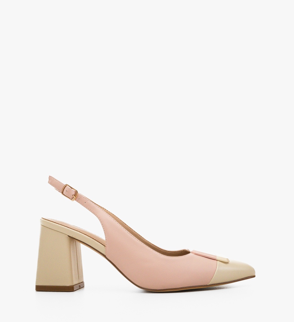 Pantofi Sandy Roz cu Toc Eleganți - imagine 4