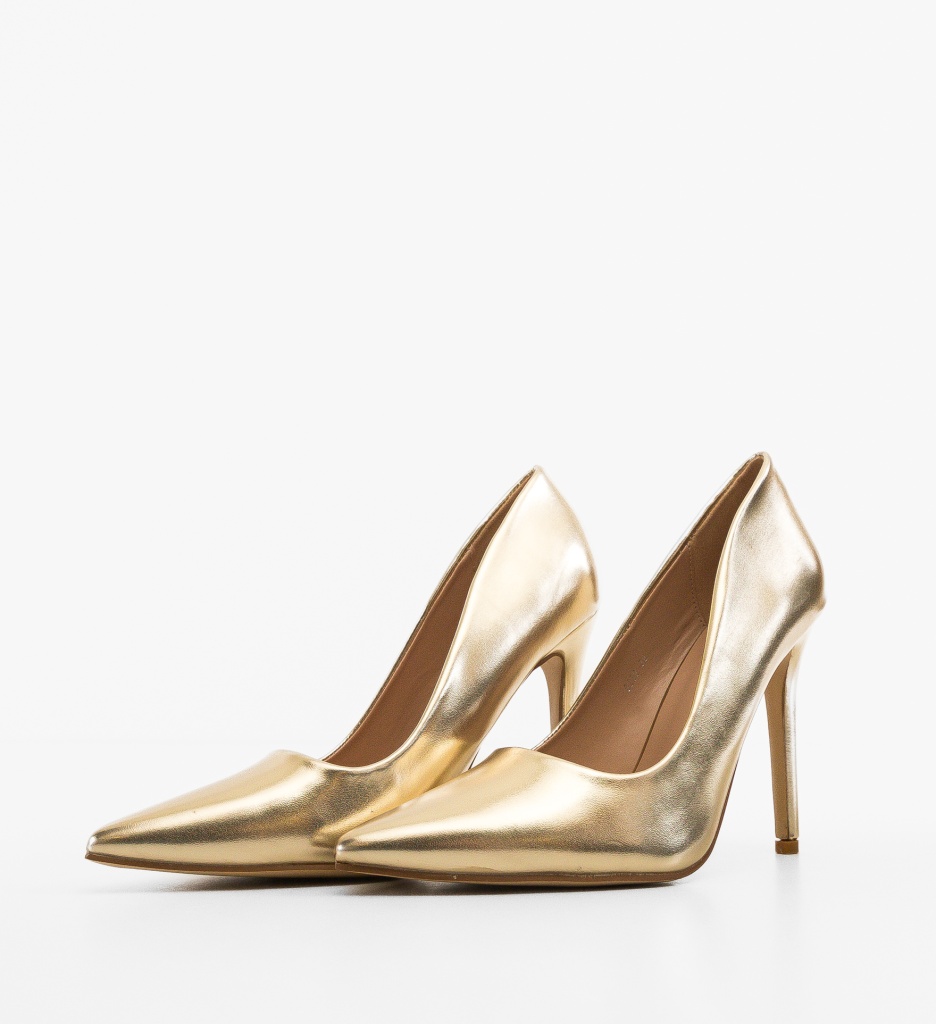 Pantofi Stiletto Aurii Herbie | Eleganță și Stil - imagine 5