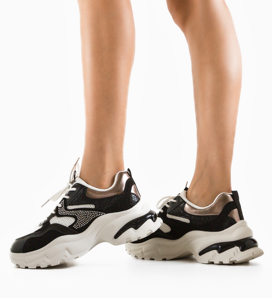 Sneakers Dama Leonarda Negri - Confort și Stil - imagine 4