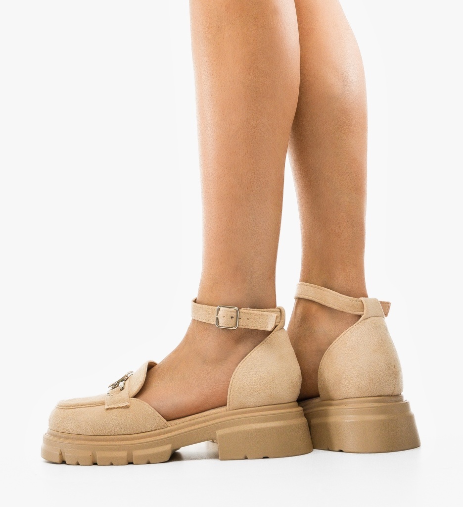 Pantofi Casual Juliet Bej Eleganți - imagine 5